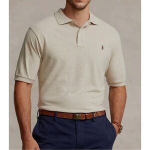 Polo Ralph Lauren Classic Fit Polo Shirt Oatmeal Short Sleeve Cotton 2XL